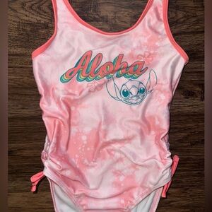 Girls Disney Stitch One-Piece Swimsuit Size Small